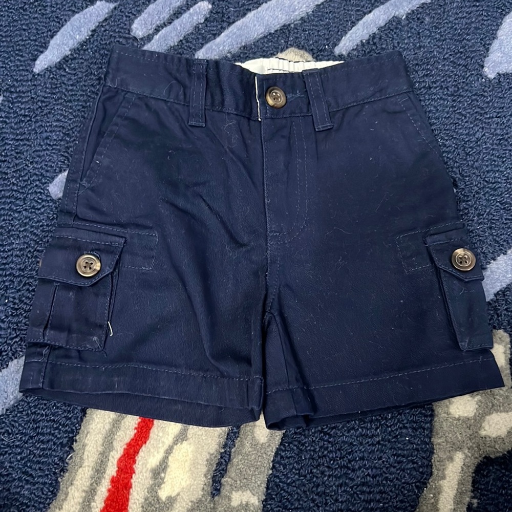 Like new 12 month Ralph Lauren navy cargo shorts